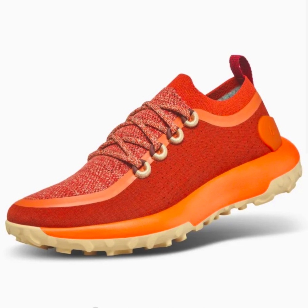 Brand new, never worn Allbirds Trail Runner SWT Mizzles in burnt orange size 8.